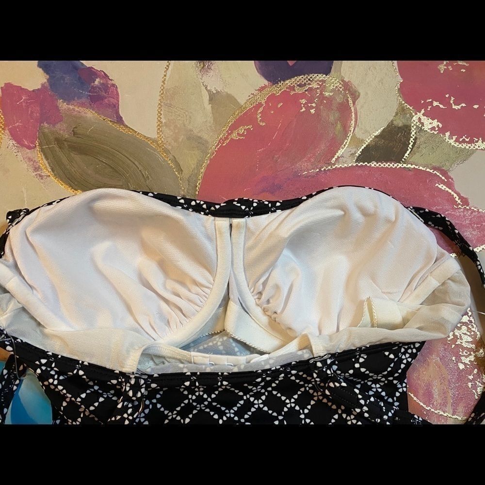 Swim solutions chain print underwire tankini top - Picture 6 of 8